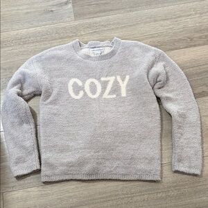cupcakes & cashmere Plush Bouclé Pullover - Light Gray